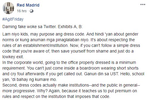 blancoharvey's tweet photo. This post by Sir Red Madrid about the dress code is awesome. https://t.co/Nezv37beDP