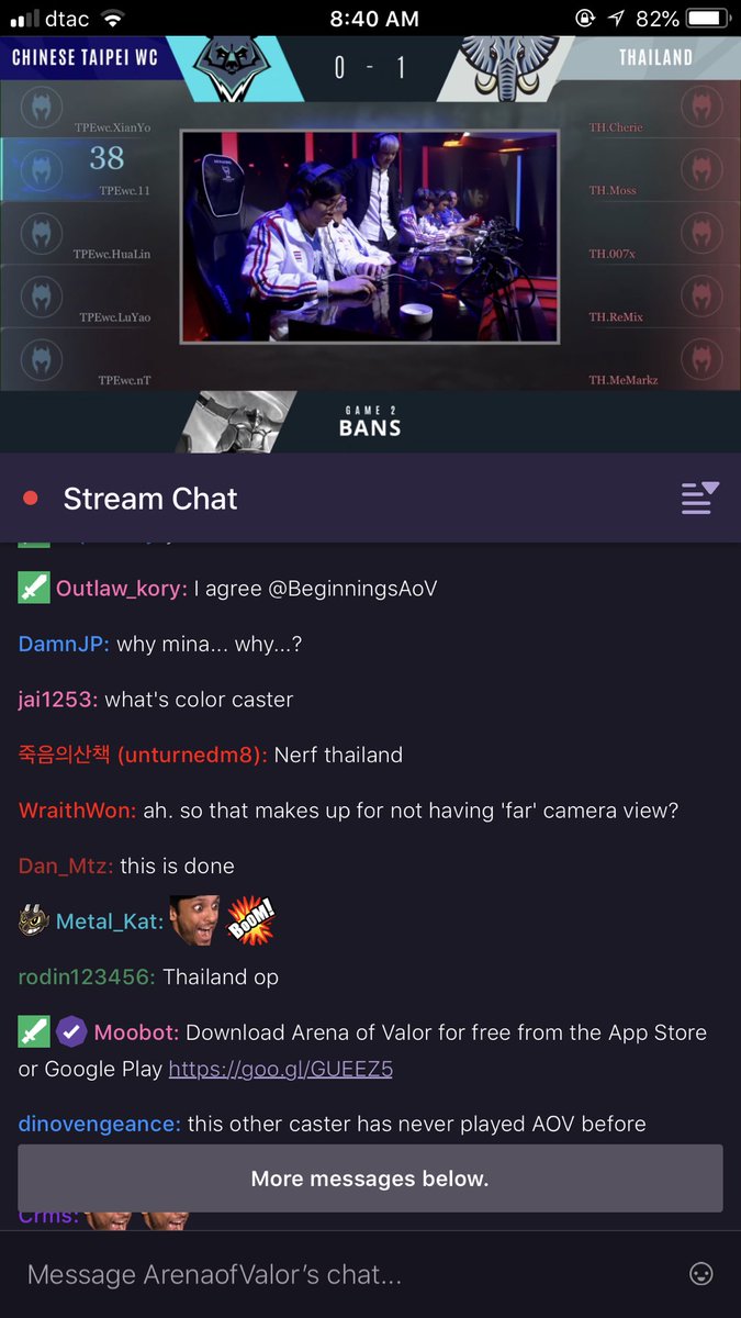 cynicalbiish's tweet photo. ใน twitch บอกให้ nerf thailand บอกว่าไืทย op อีกคนบอกแบนฮีโร่ไม่พอให้แบน memarkz 55555555555555 #itcitybacon https://t.co/mYkqyycFiu