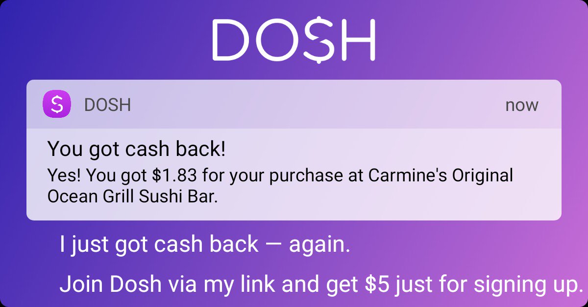 Check out this app that gets me cash back at my favorite places! link.dosh.cash/fo7KCu8NIO