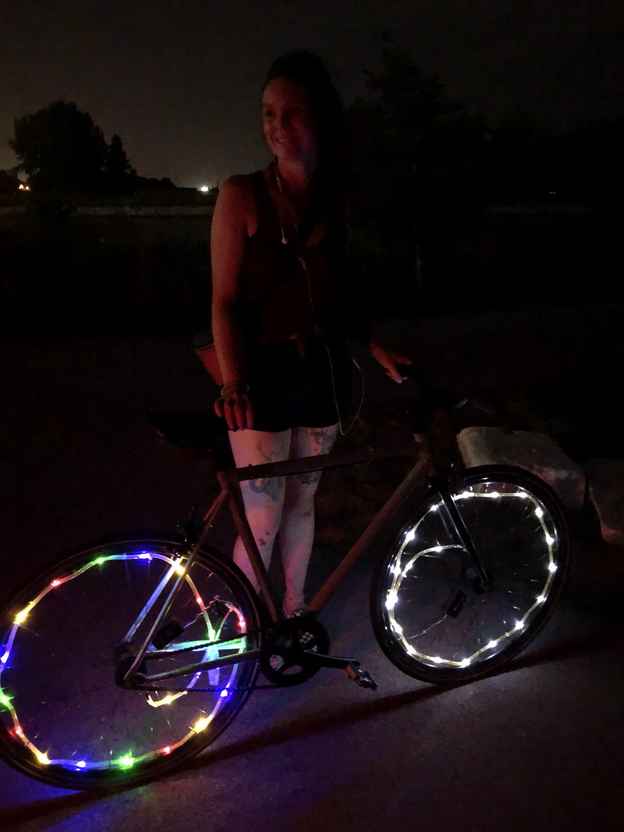 Erniej270's tweet photo. So this girl shows up to our Astronomy event with this bike. I asked her to ride by our setup and caught this shot with my iPhone 8plus using NightCap Camera app. @NightCapApp #WilkesonPointe #outerharborbuffalo @WNYastroblabber @penndixie https://t.co/PPJsZzlqp8