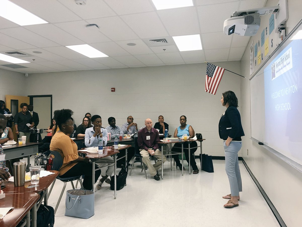 kestanfield's tweet photo. We had a wonderful day w/our new teachers @Newton_High #orientation #RAMazingRace #scavengerhunt #email101 #ncssbethebest #RAMbassadors #CheckPoint2 @NewtonCoSchools #Mission #Vision #ROTC #RamsRise 🐑 #BESTTeacherLeaders https://t.co/XoGCKDqnPk