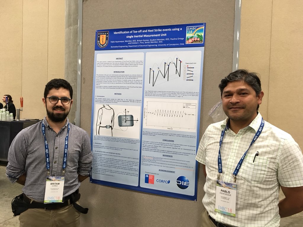 fiudec's tweet photo. Parte exposición de póster en el #EMBC18 con la participación de 5 trabajos de Ingeniería Civil Biomedica. Felicitaciones! https://t.co/h71kbhEGUh