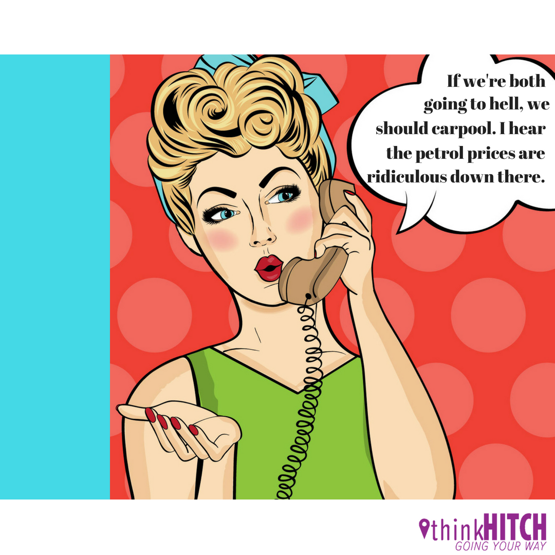 thinkhitch1's tweet photo. Carpooling is always a good idea - especially when you're on the highway to hell ๐ถ๐
#Thinkhitch #highwaytohell #Nomoretraffic #welovebrisbane #itscoming #QLD #QUT #Mountgravatt #Wishart #BNE #startup #helptheenvironment #commute #carpool #petrolprices #gasprices #gardencity https://t.co/w5D4FCbo8h