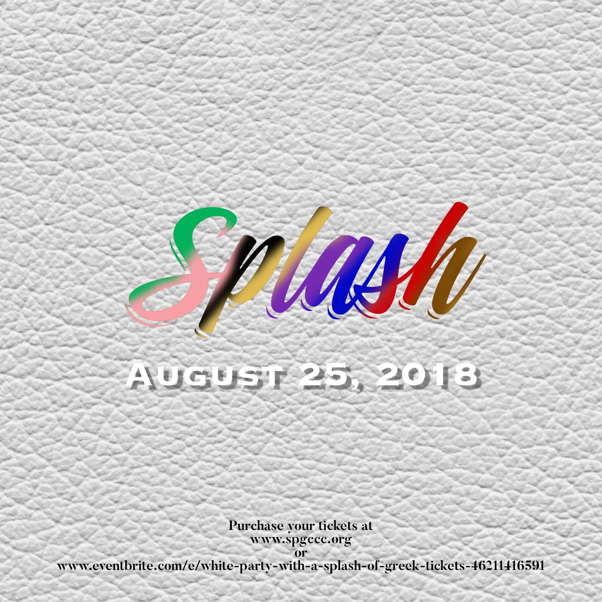 UTOAKA1908's tweet photo. UTO in partnership with SPGCCC is having a White Party FUNdraiser with a splash of color on August 25, 2018. Wear your white with your organization’s colors!!
Purchase tickets at https://t.co/yVB9Rdp3Ub
#SplashofColor #SPGCCC #AKAUTO #whitewithasplashofcolor https://t.co/RPvi4nqnDS