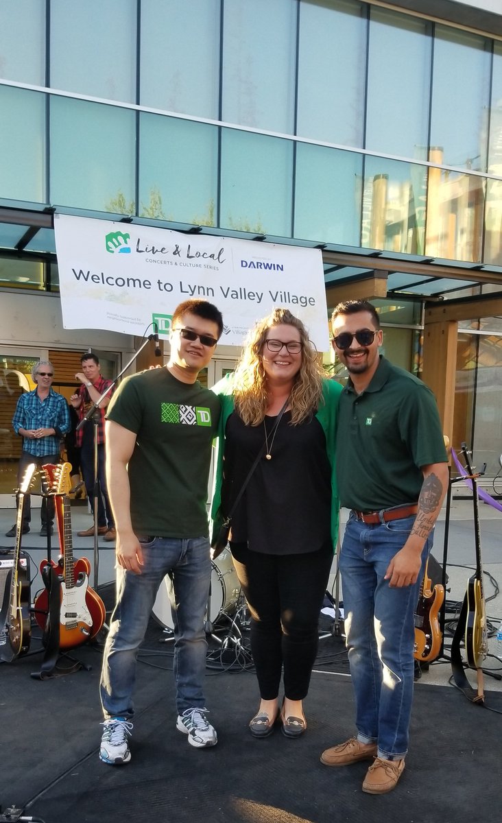 Our proud TD leaders at the Live &amp; Local summer series supporting local community #TDReadyCommitment #OneTD #lynnvalley <a href="/lisapaley2/">Lisa Paley</a> @nikhilesh_arora @bkwok86