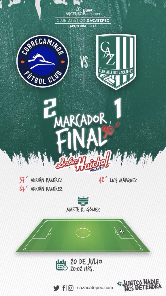 ElMorelensemx's tweet photo. #desmarca2. Concluye el partido en el estadio Marte R. Gómez, @CFCorrecaminos 2-1 @CA_Zacatepec. Foto @CA_Zacatepec   #Morelos #zacatepec https://t.co/u7IfzaodpH