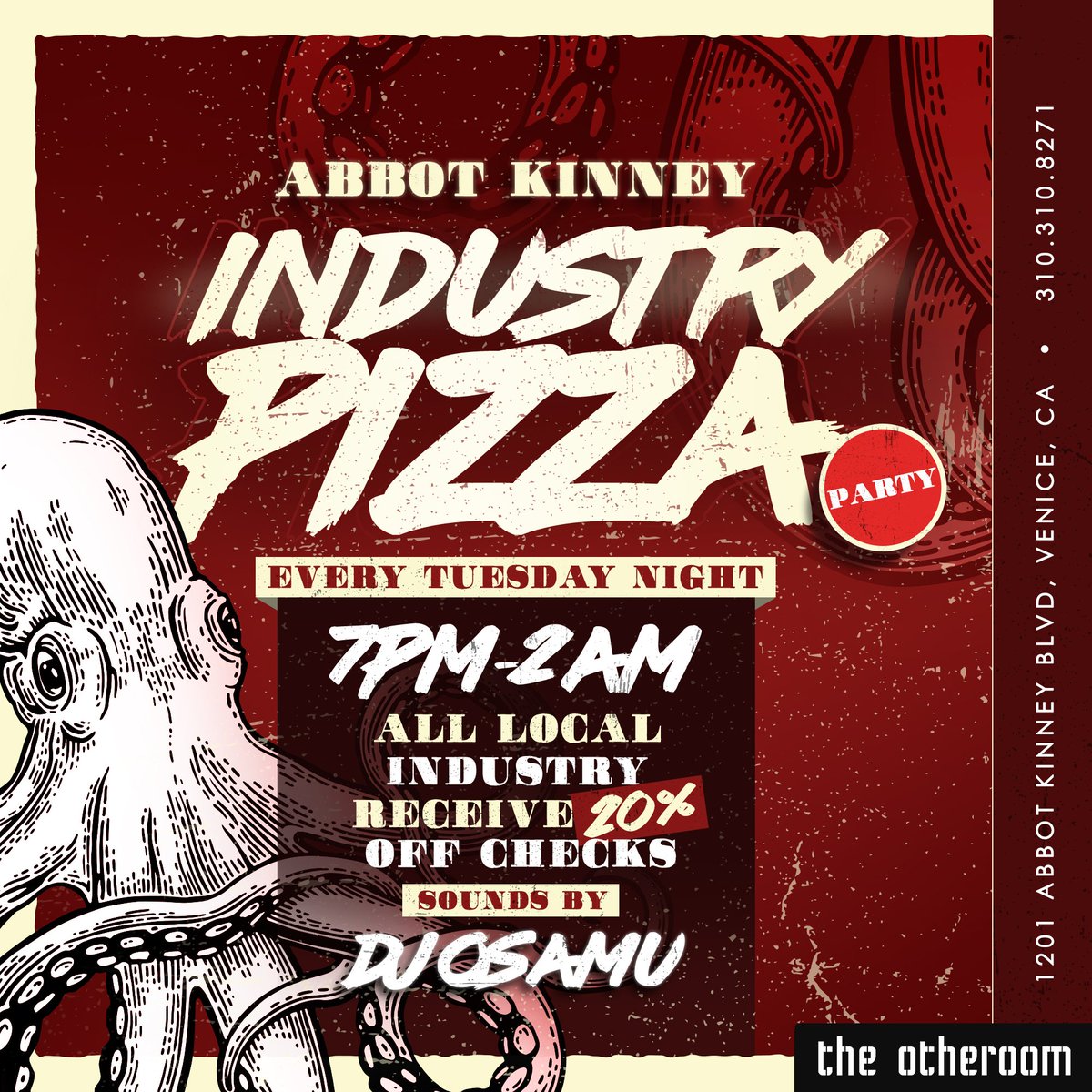 TheOtheroomVB's tweet photo. Coming Soon! August 8/7/2018
Abbot Kinney Industry Pizza Party!
#venicebeach #INDUSTRY #pizza #California #abbotkinney #theotheroom #hospitalityblvd https://t.co/GLNEk3NndA
