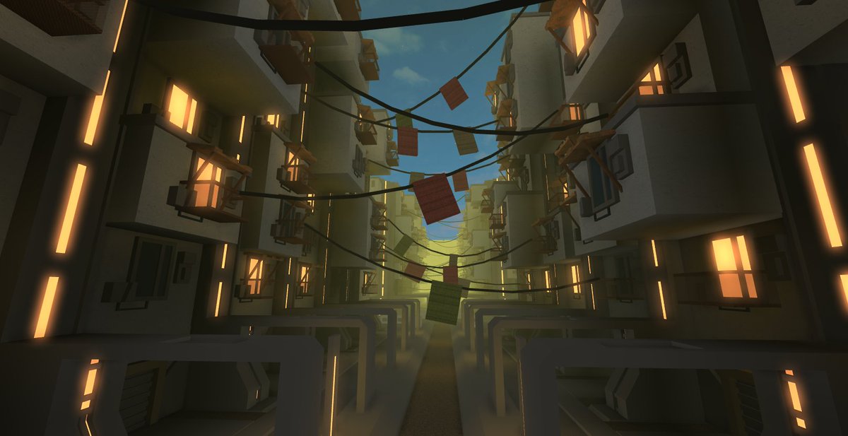 Justin On Twitter Finally Got That Slum Feel On The 2nd Crossfire Map Robloxdev Roblox Anyone Know Any Good Skyboxes For This - electricity particles roblox