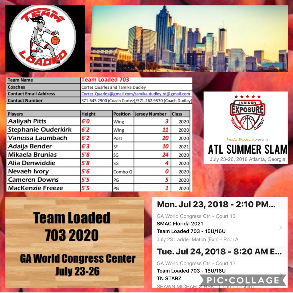 1CortezQuarles's tweet photo. College coaches... #ATLSummerSlam18 schedule for the for #TeamLoaded703 2020 Cortez #TL703⚪️🔴🏀 ‼️ https://t.co/6blWpPgxZg