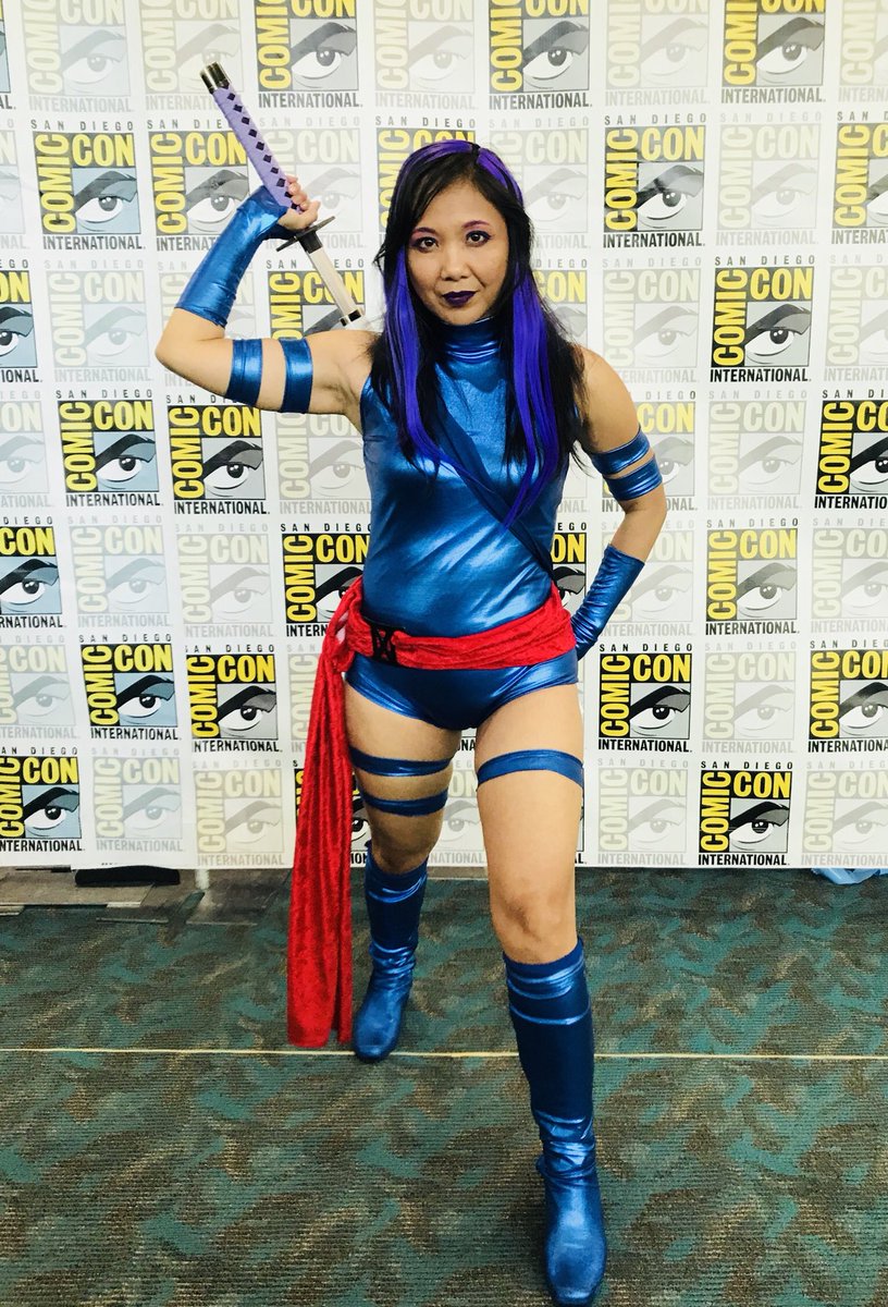 jennaquino25's tweet photo. Day 1 & 2 of Comic Con! #psylocke #FemDeadpool #yukio #sdcc #sdcc2018 https://t.co/UXmdwrXU42