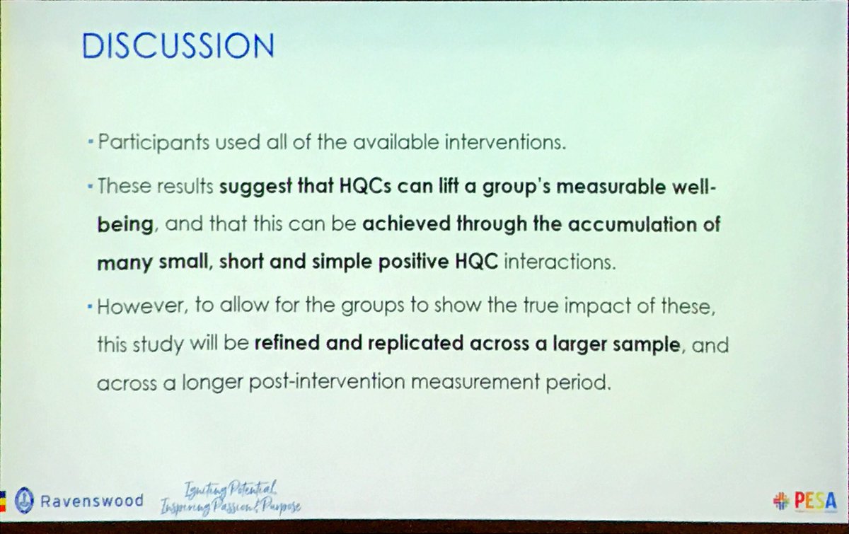 PESA_Aus's tweet photo. Anne Johnstone at #PESAQLD sharing her research on #HighQualityConnections - fascinating to learn about how we can boost the wellbeing of others through brief positive interactions @Ravenswood_News #PosEd https://t.co/xAsnZOjU0h