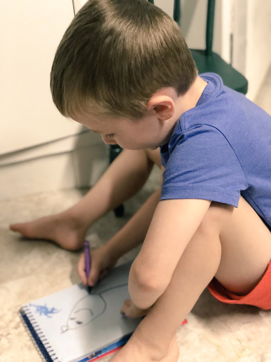 CodyLibrary's tweet photo. During craft time today, my little guy drew a “potato with eyes and a smile!” 😍 @inkyelbows remind you of anything?! #bookspark #creativeminds #imnotbored https://t.co/9yULfwfDkG