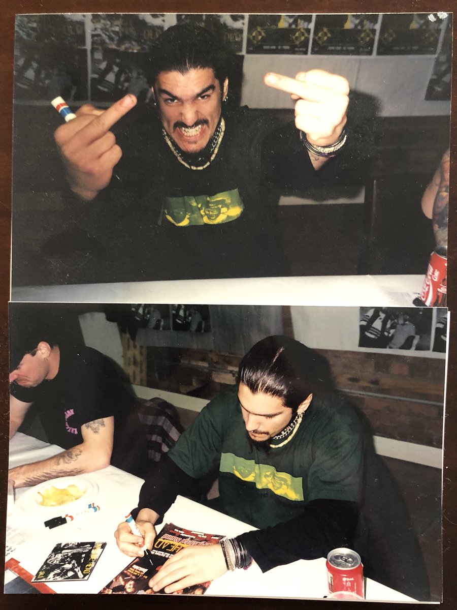 Film_Me_In1's tweet photo. @TheGeneralMH found pics from your first tour of Melbourne in 1995. Metal For Melbourne In-store https://t.co/XlQfEJ1TWk