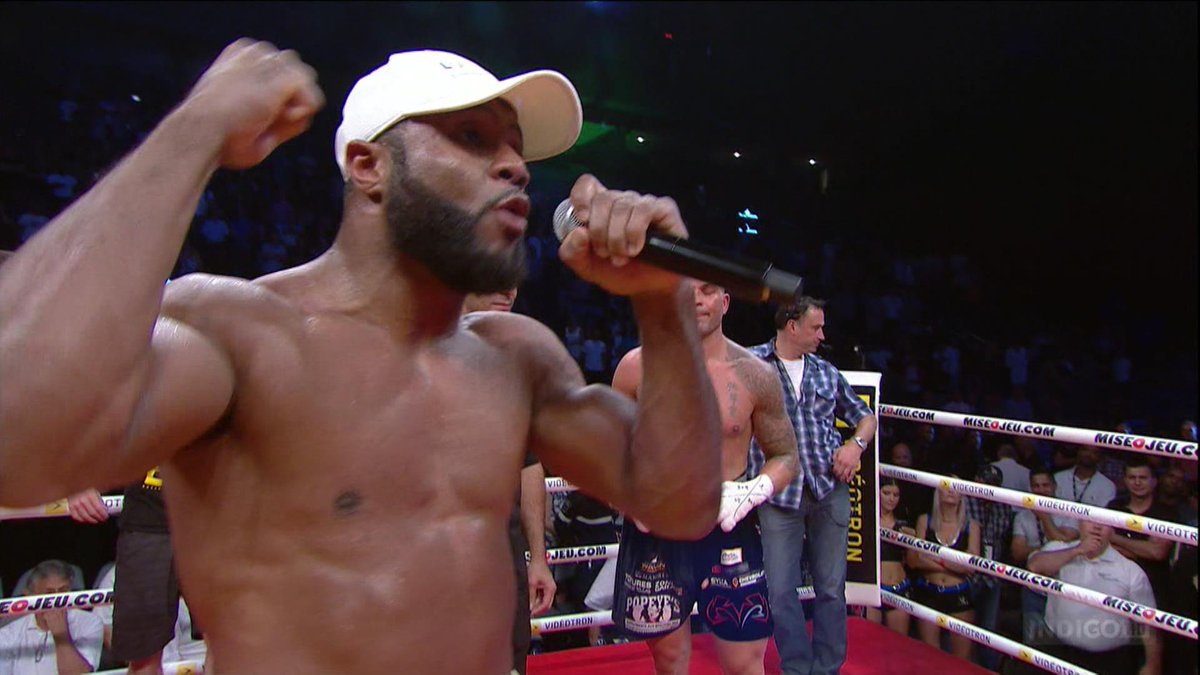 RDSca's tweet photo. Lorsque demandé s'il considérait prendre sa retraite, @jeanpascalchamp a confirmé qu'il voulait continuer de boxer

#PascalBosse https://t.co/EQglt52b2E