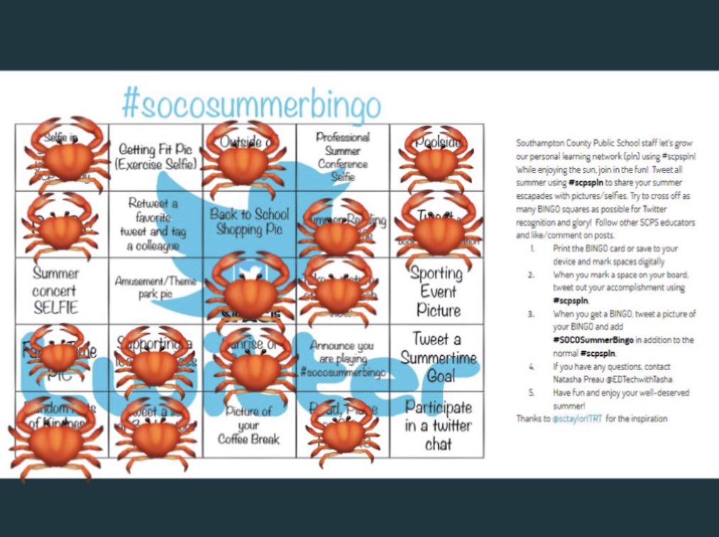 TameeVT's tweet photo. #socosummerbingo #bingo #riverdalerising ๐ ๐ฅ๐#scpspln #scpsva #oursummership We support our local beach business #whaleboneseafood #buylocal #fistfulisourship https://t.co/CnR6zkaT6M