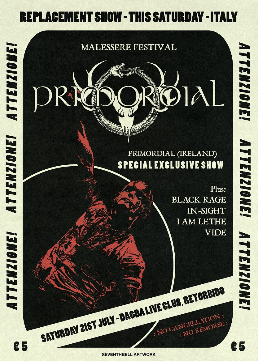 METALWAVEItaly's tweet photo. MALESSERE FEST: aggiunti gli irlandesi PRIMORDIAL https://t.co/67PY2gd6Ip #metalwave #MALESSEREFEST #PRIMORDIAL #BLACKRAGE #IN-SIGHT #IAMLETHE #VIDE https://t.co/6jbq8HazEr