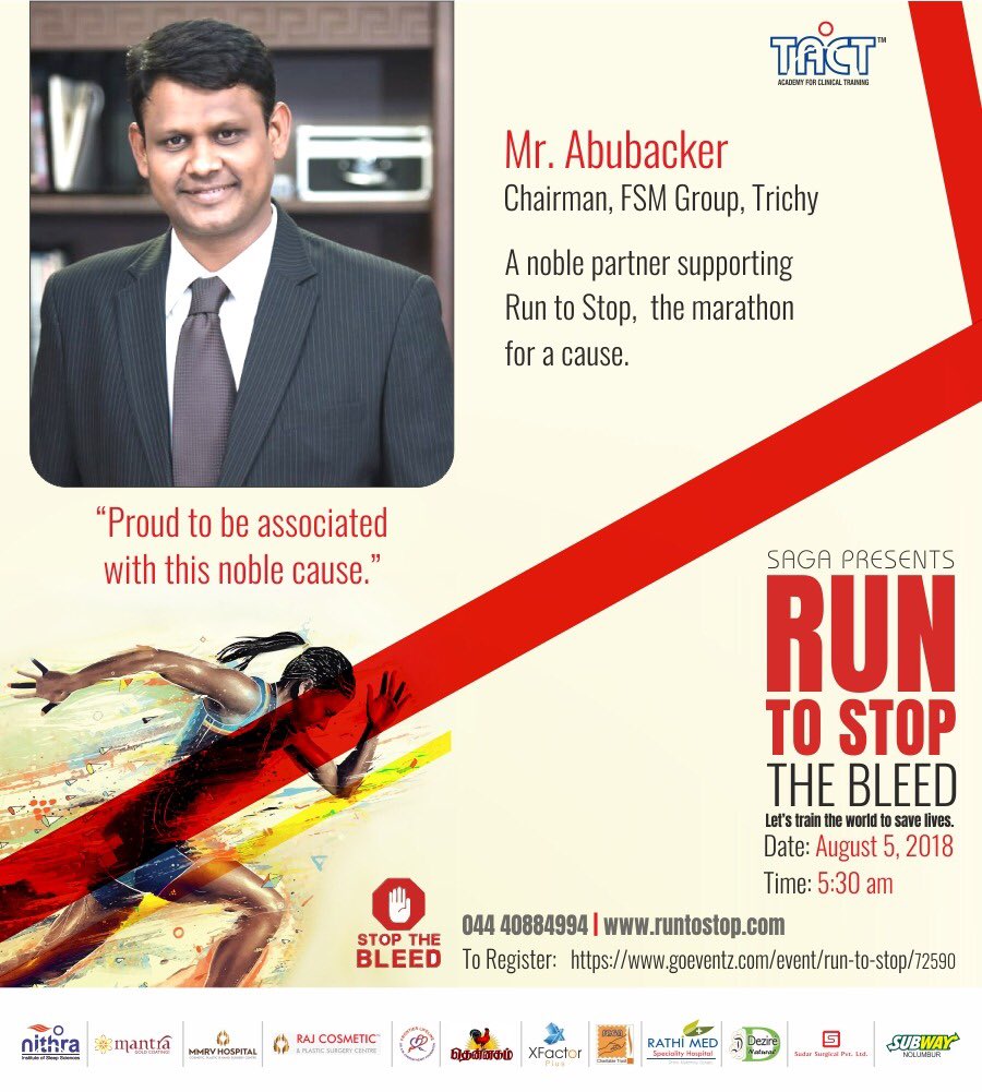 dr_ramakrishnan's tweet photo. #Companies #SeniorExecutives #Students #Entrepreneurs have extended their support and commitment to learn to #Stopthebleed. What better way to express #Corporate &amp; #Individual #SocialResponsibility @tact_academy @srikan2 @icuconsultants https://t.co/G6sBEKvhfS