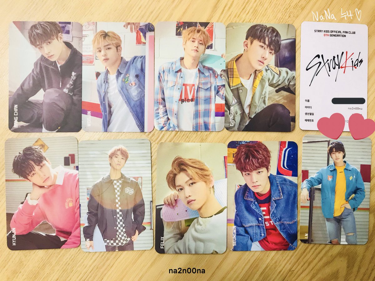 na2n00na's tweet photo. STRAY KIDS OFFICIAL FANCLUB KIT 0TH GENERATION
✅ MEMBERSHIP CARD
✅ PHOTOCARDS
#STARYKIDS #OFFICIALFANCLUB #스트레이키즈 #0THGENERATION https://t.co/Ax2HbGuIcA