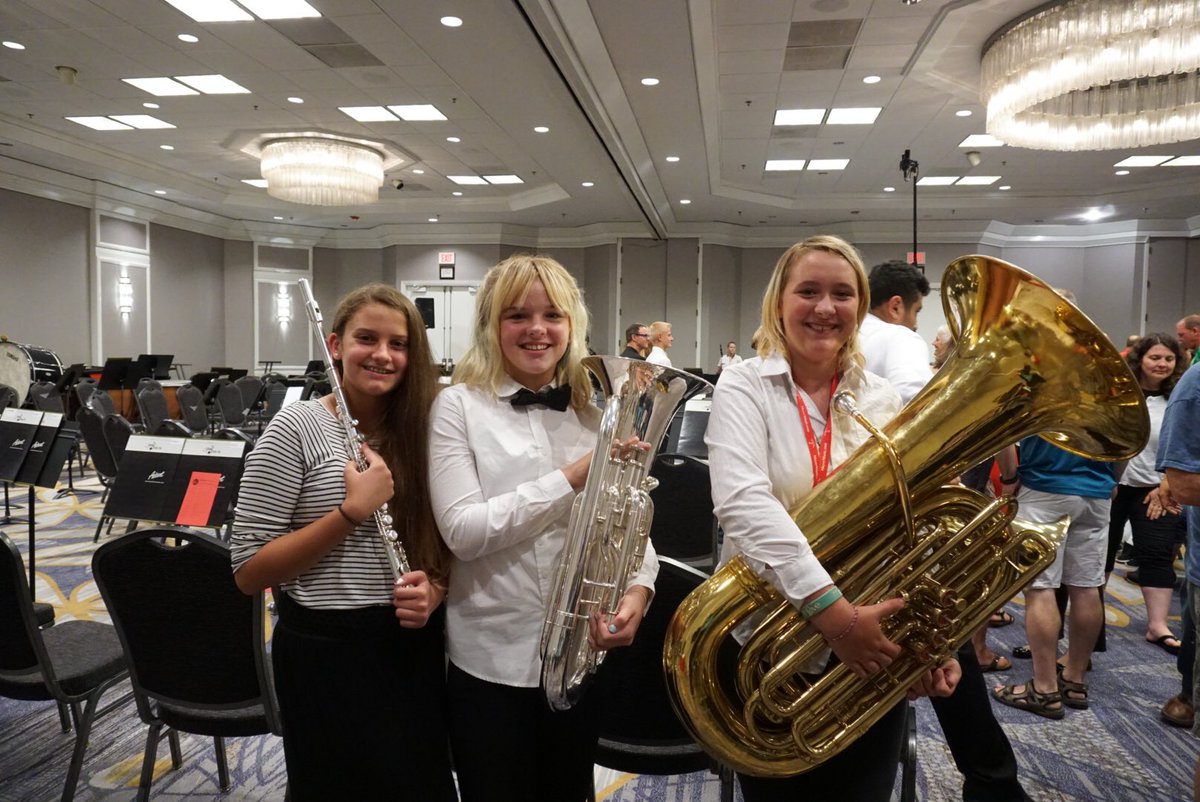 sedgwickbands's tweet photo. Very proud of the KBA ML Honor Band performance with these lovely ladies. It was also great working with the composer and clinician Brian Balmages for this event. Way to represent the Sedgwick band! https://t.co/axh7HjczjH