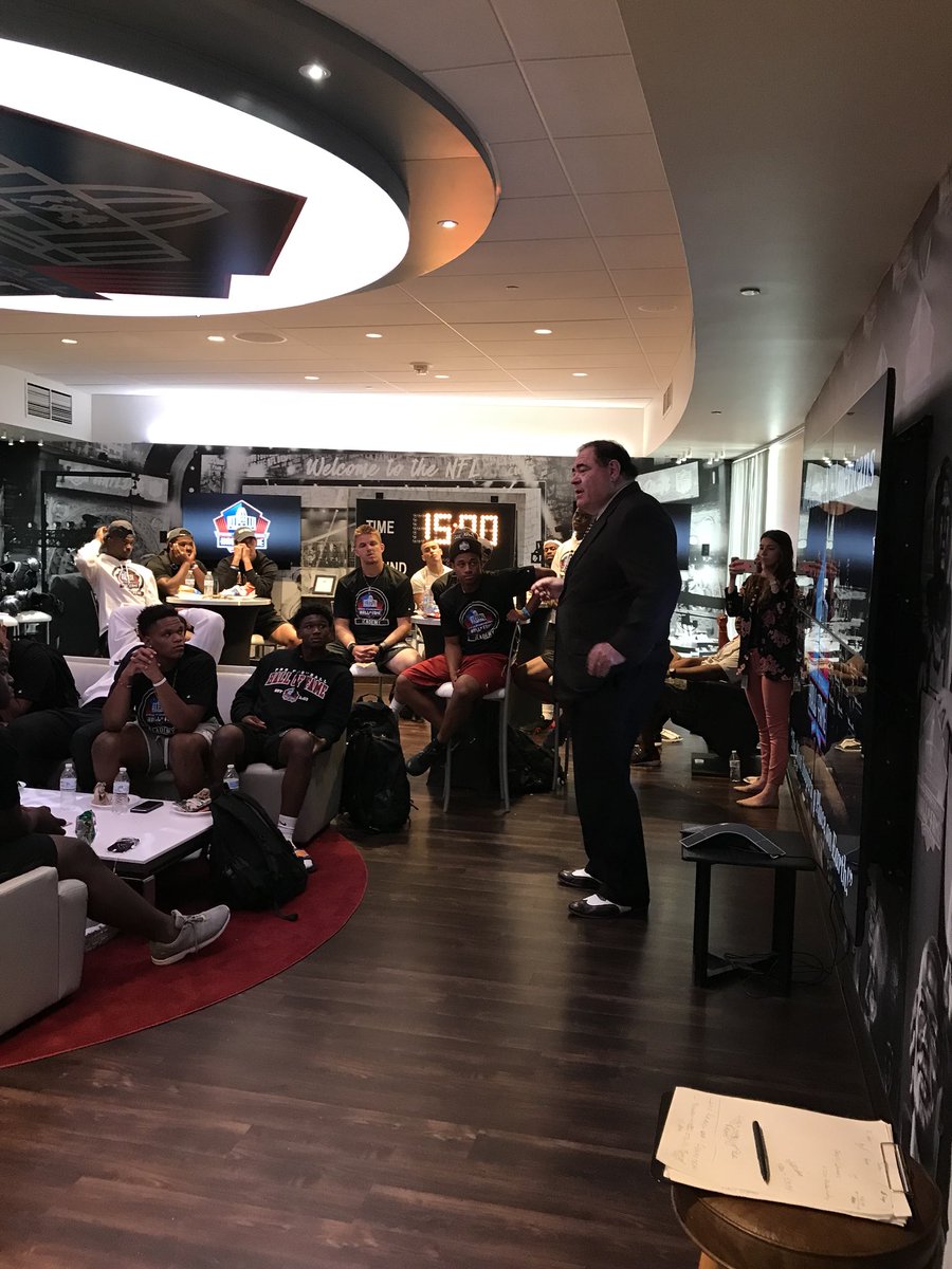 Gary Howard -Scout (@ghoward_scout) on Twitter photo Pro Football Hall of Fame President David Baker addressing the @PFHOFAcademy All Americans. Letting them know we are just getting started. He explains “ This is way more than just a game” <a href="/ProFootballHOF/">Pro Football Hall of Fame</a> @CoachKeith_NP Pro Football Hall of Fame President David Baker addressing the @PFHOFAcademy All Americans. Letting them know we are just getting started. He explains “ This is way more than just a game” <a href="/ProFootballHOF/">Pro Football Hall of Fame</a> @CoachKeith_NP