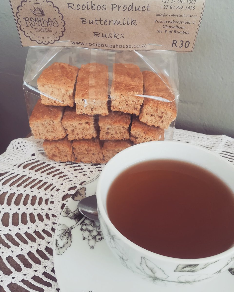 Heerlike Rooibos Karringmelkbeskuit. Kom proe of koop jou pakkie om by die huis te geniet. #rooibosgebak #teetyd
#drinkrooibos #bederfjouself