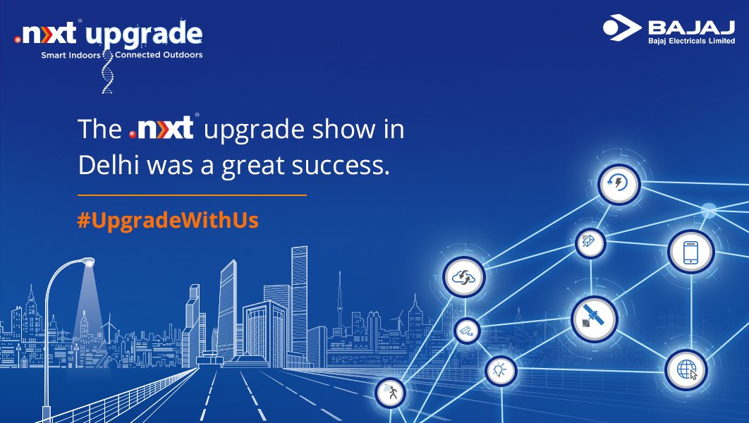BajajElecBiz's tweet photo. Thank you for helping us make the .nxt upgrade show in Delhi a huge success! Follow us with #UpgradeWithUs. Have a glance of our events at https://t.co/ECX6BAbjlS https://t.co/MsWTeMp9QB