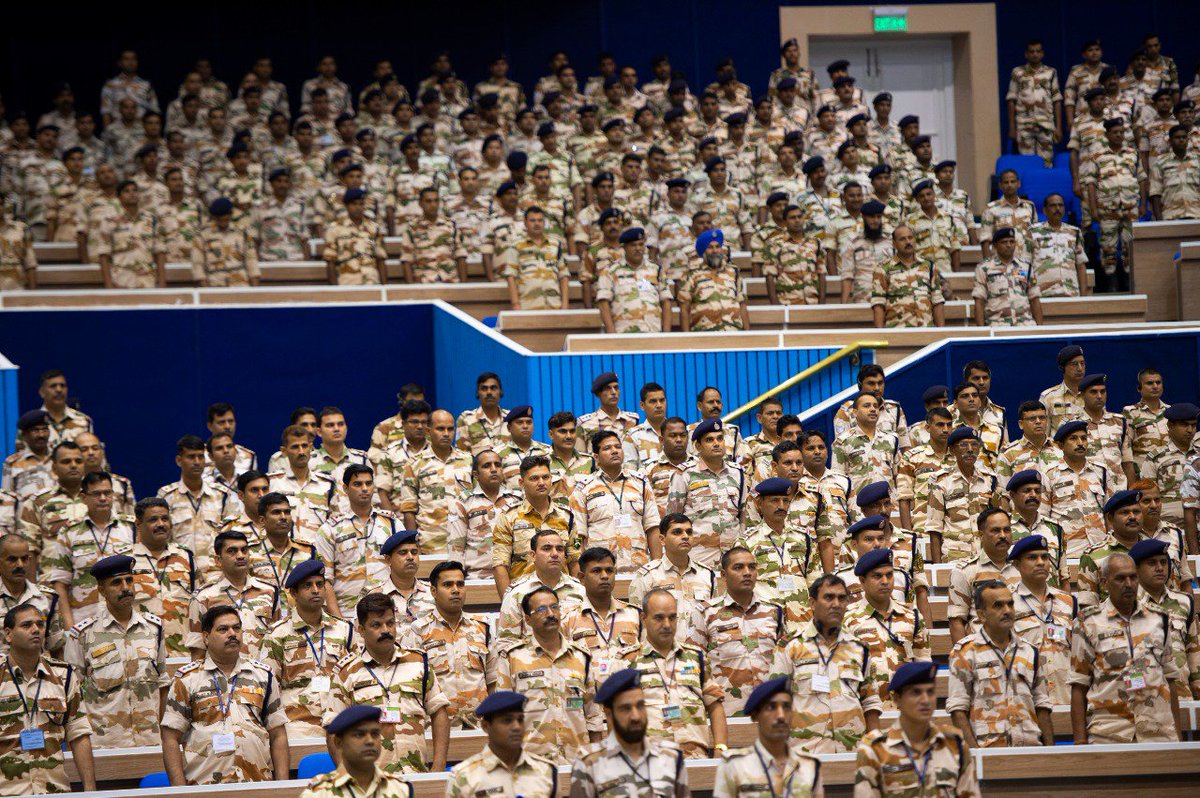 SadhguruJV's tweet photo. #Himveers of @ITBP_official guard the nation in some of the most vulnerable &amp; challenging terrains on the planet. This conversation with officers of @ITBP_Official was a great privilege. –Sg https://t.co/MUqX1yD8S6