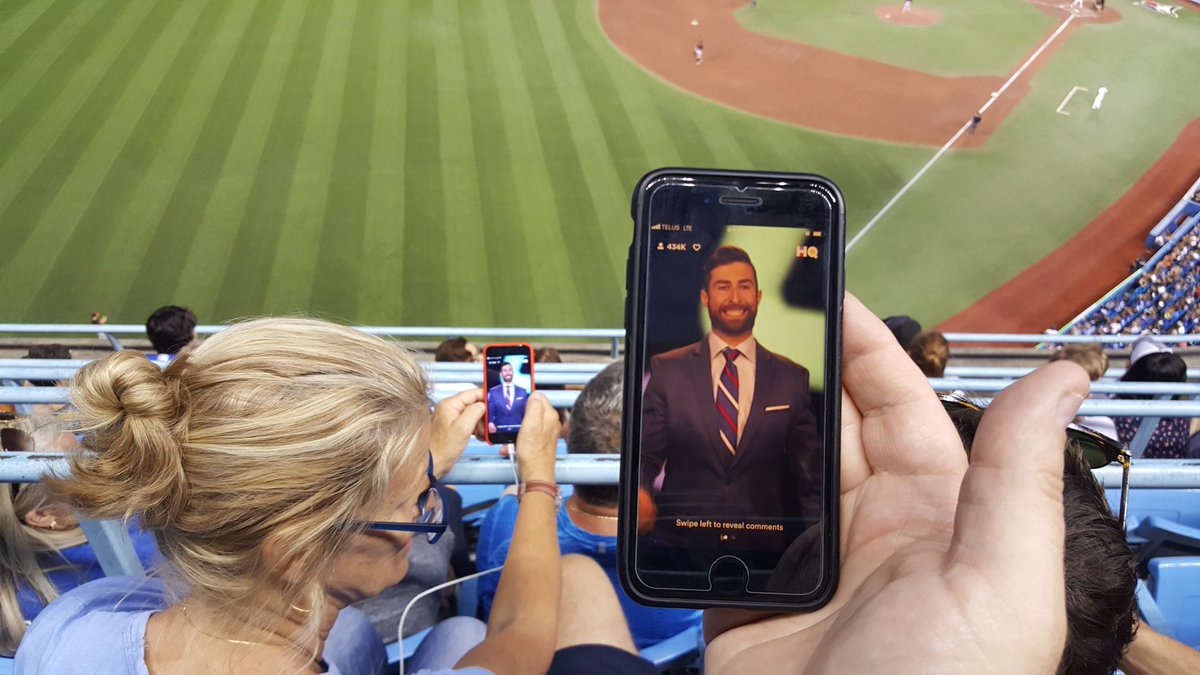 neileriffic's tweet photo. So we all go to the Jays game to watch baseball..no..to play frickin HQ https://t.co/JM0LF5t6uo