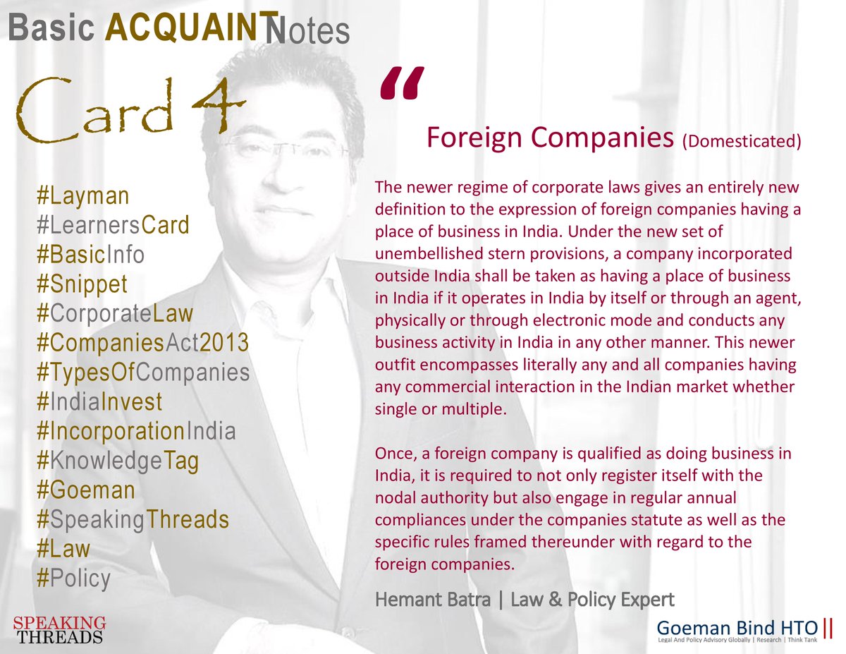 GoemanBind's tweet photo. #Layman #LearnersCard #BasicInfo #Snippet #CorporateLaw
#CompaniesAct2013 #TypesOfCompanies #IndiaInvest #IncorporationIndia #KnowledgeTag #Goeman #SpeakingThreads #Law #Policy https://t.co/nCltDe2A6o