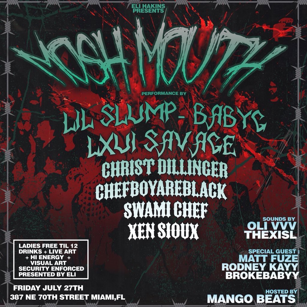 cvrlyhairshawty's tweet photo. HI ENERGY OR STAY TF HOME!!!
#MOSHMOUTH NEXT FRIDAY
presented by @_EliHawkins
get your tickets RN! ๐ค๐พ https://t.co/YRwuixzdUs