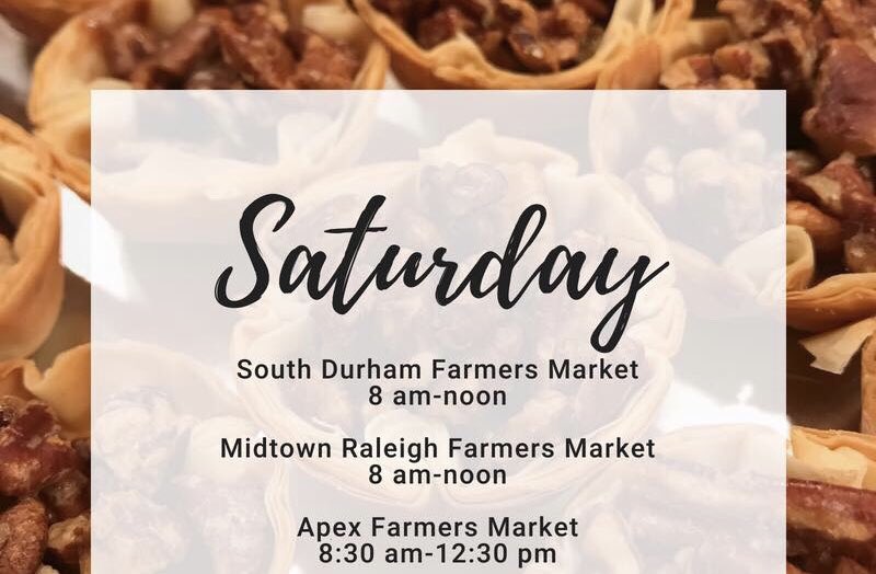 AsaliEvents's tweet photo. This morning, get your hands on some fresh baklava &amp; more at @ApexFarmersMKT @MidtownFarmers and @SDFarmersMarket!  #apex #cary #downtownapex #durm #durham #fuquayvarina #garner #hollysprings #midtown #northhills #northraleigh #raleigh #rtp #sodu #southdurham https://t.co/i5KZRwSQtM