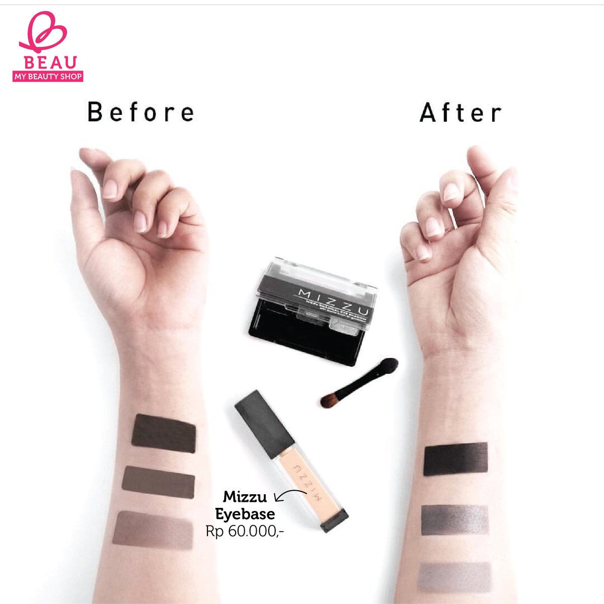 BEAUindonesia's tweet image. Jangan sepele dengan eye base loh, BEAUlovers! Mizzu Eye Base memiliki beberapa fungsi yang bisa memberikan efek yang signifikan pada makeup mata kita. 
#BEAUmybeautyshop #eyebase #mizzu #eyeshadow