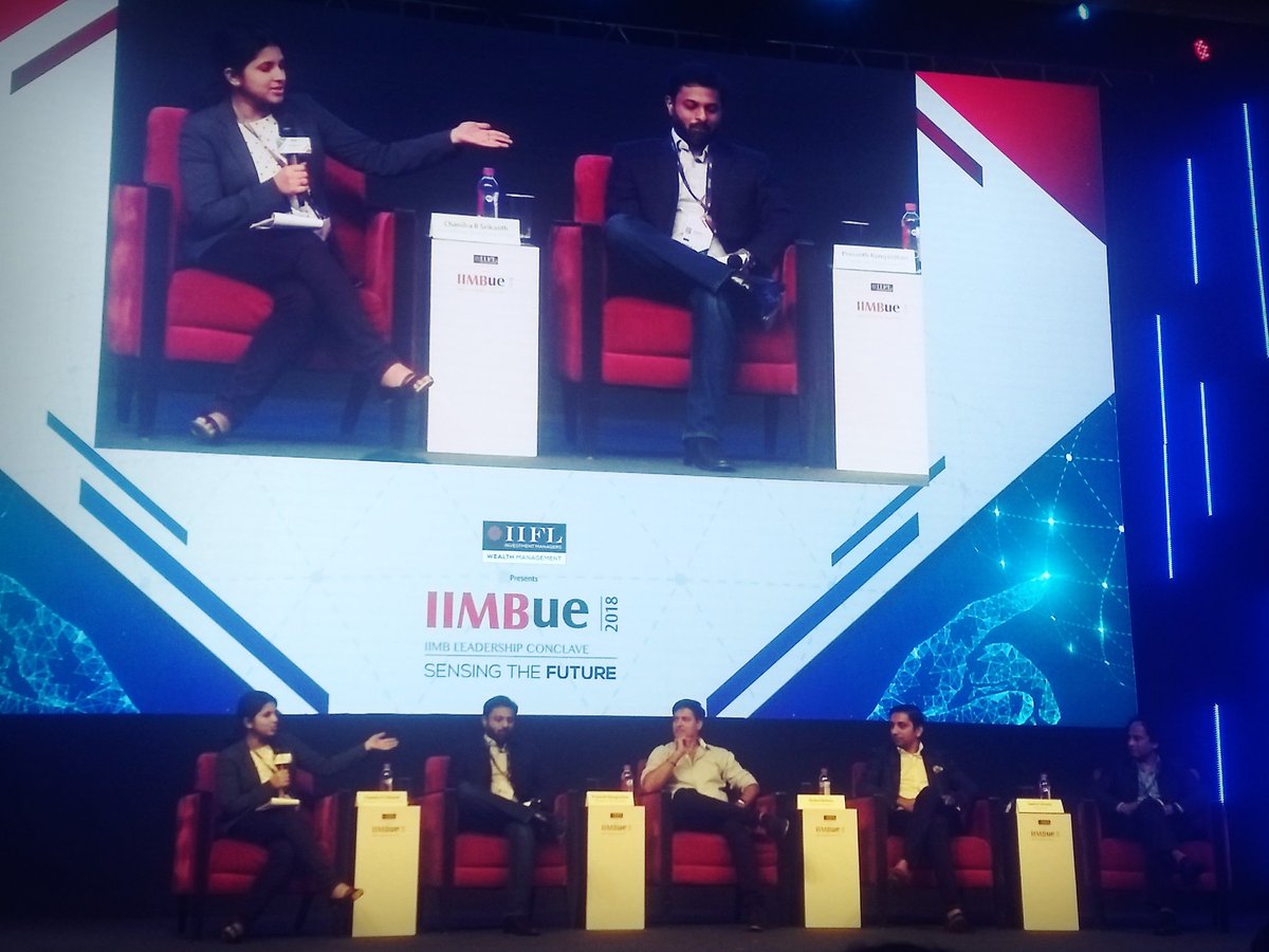 IIM_Bangalore's tweet photo. Last panel discussion on the agenda! Talking about AI, Machine Learning, Digital Media and a lot more!
#IIMBue2018 #SensingTheFuture https://t.co/j72INUX6RH