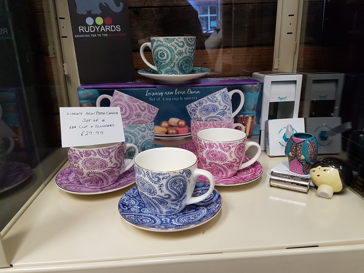 How about a new tea set. Picj up this fab 70s style cup and saucers. #ilovetea #beeston #local
