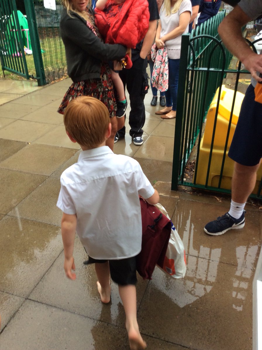 StBedesRC's tweet photo. The rain didn't beat us! 

Well done to everyone who took part and thank you to parents for not letting the rain dampen the event. 

Shoes shall be packaged by Mini Vinnies when we return! @sals_shoes https://t.co/qxQAWdRl09