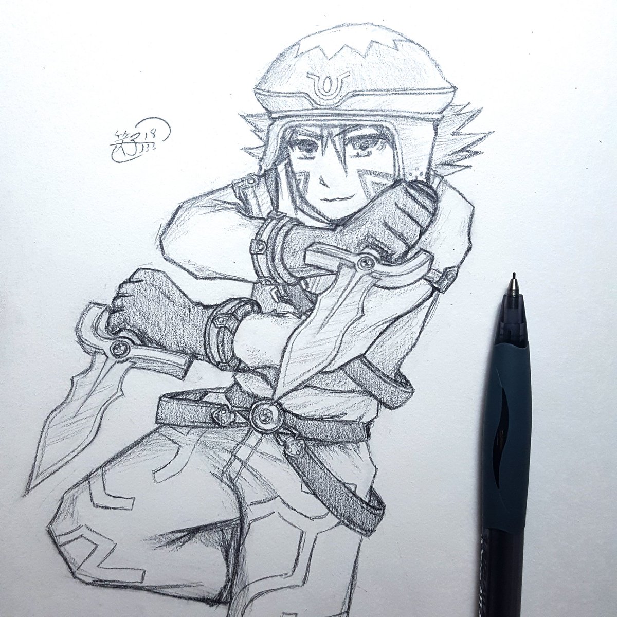 xemikodo's tweet image. Finally got around to doing a .hack fanart!  I think .hack//infection was when I first realized I get motion sick from video games 👍 #dothack #kite #hackinfection #fanart #videogameart #videogamefanart #pencilsketch #sketch