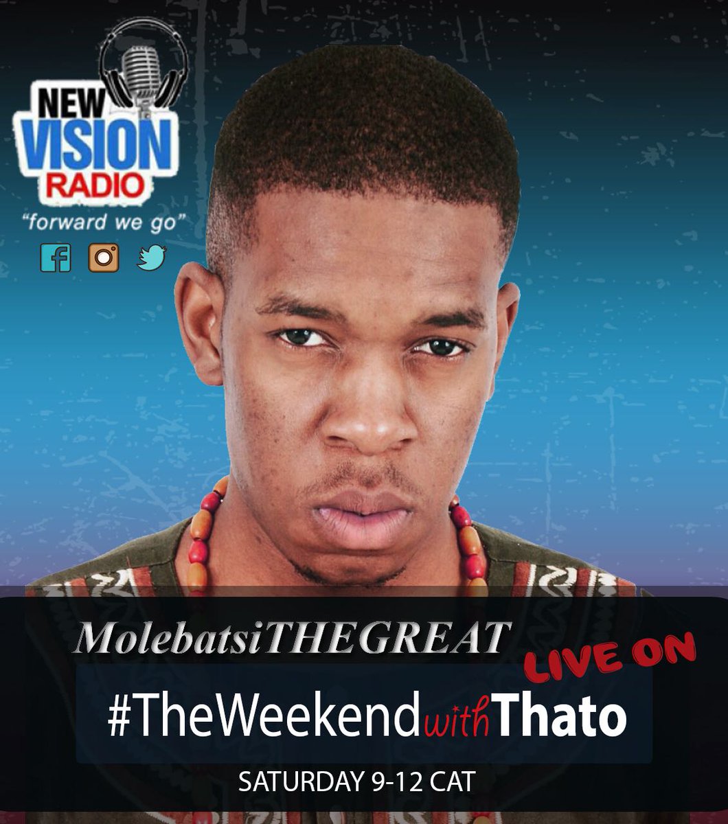 MichelleLebooa's tweet photo. It's Molebatsi day on @NEWVISIONRADIO1 

#TheWeekendWithThato 

WhatsApp - 078 017 5048
Facebook - New vision radio station

https://t.co/5waHBB6pTV https://t.co/Y5yo0fC4Qb
