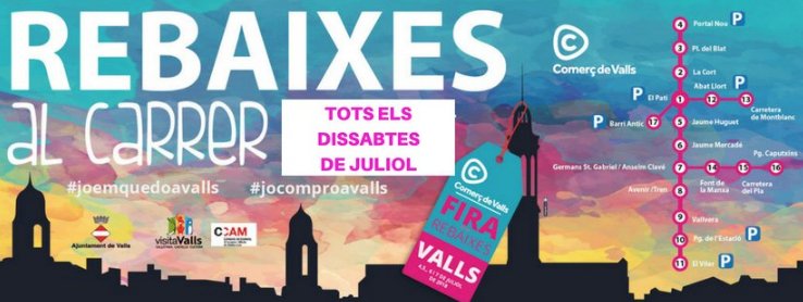 VisitaValls's tweet photo. Les botigues del @comercdevalls t'esperen, avui dissabte, amb les millors ofertes
#Valls #ComercdeValls https://t.co/UeO0HiCx2Q