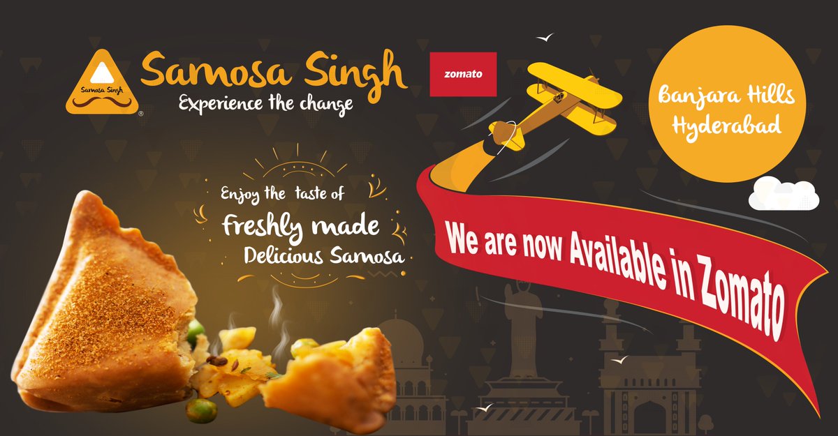 Samosasingh_IN's tweet photo. Now we are available in Zomato for Banjara Hills, Hyderabad
#Samosa_singh #Samosa #Banjarahills #Hyderabad #Zomato #Experiencethechange https://t.co/urgClCpOHG