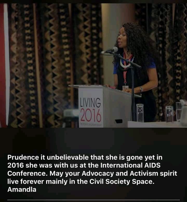 PLHIV SECTOR SECRETARIAT (@plhivsector) on Twitter photo Legacy of Prudence Mabele is also recorded in our hearts. "Hey nina niyidlelani imali yeAIDS"?#AIDS2018 <a href="/PositiveWN/">Postive Women's Network</a> <a href="/TAC/">TAC</a> <a href="/DyasiArchbishop/">Mbulelo Dyasi(Activist)</a> <a href="/Napwasa/">Napwasa</a> Legacy of Prudence Mabele is also recorded in our hearts. "Hey nina niyidlelani imali yeAIDS"?#AIDS2018 <a href="/PositiveWN/">Postive Women's Network</a> <a href="/TAC/">TAC</a> <a href="/DyasiArchbishop/">Mbulelo Dyasi(Activist)</a> <a href="/Napwasa/">Napwasa</a>