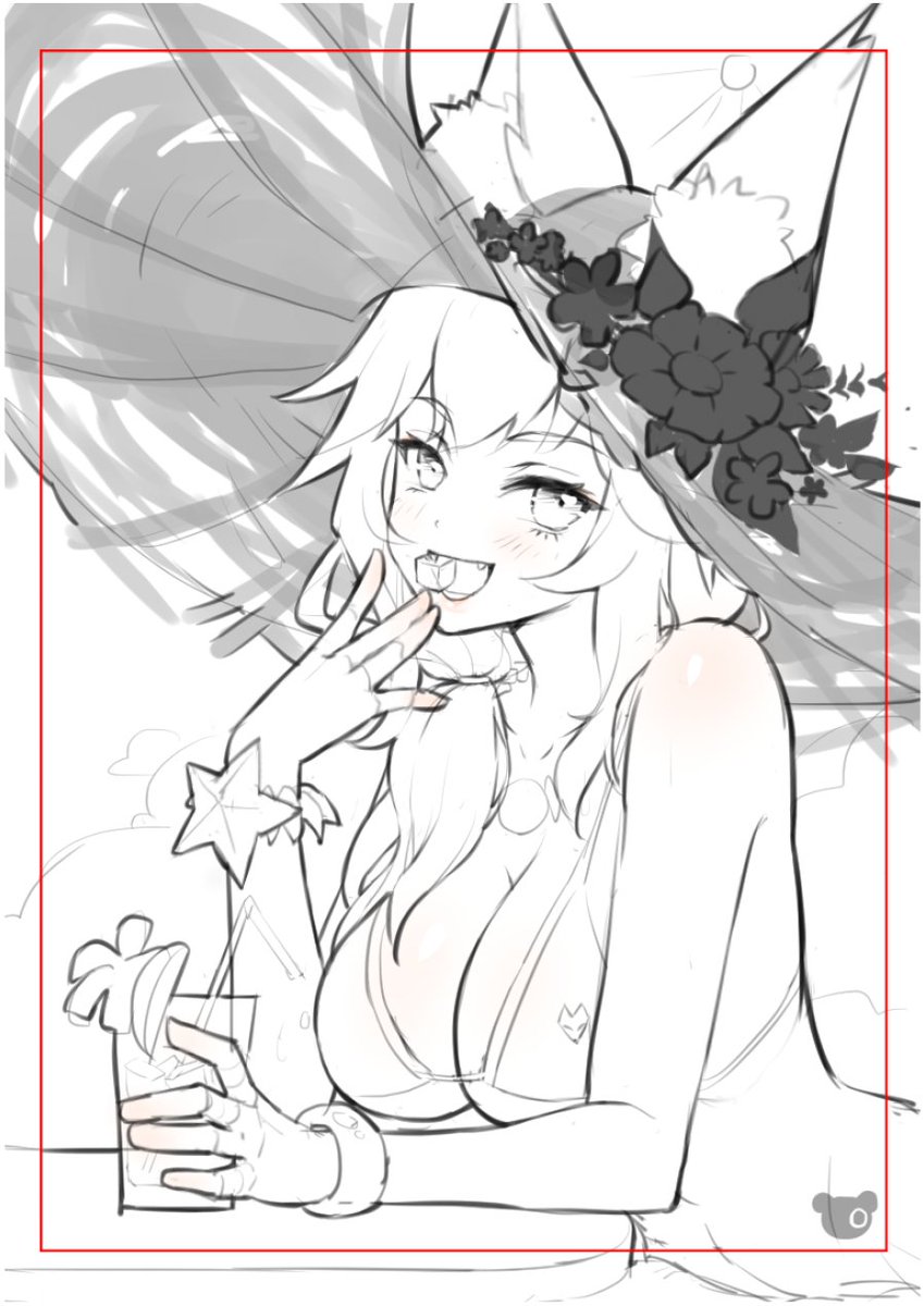 #FGO #玉藻の前 #タマモちゃんサマー #落書き #落書き好きさんと繋がりたい 
