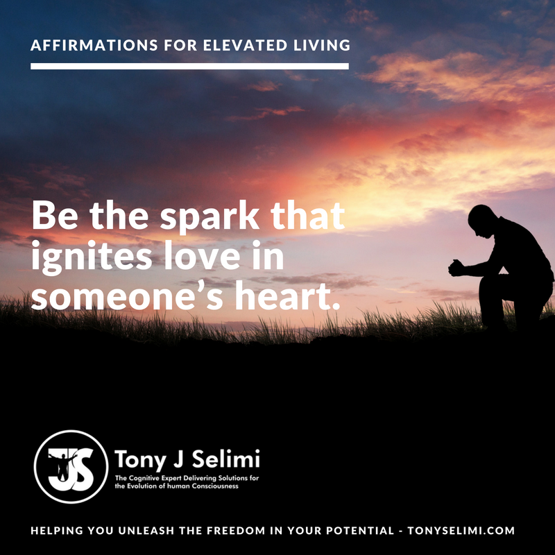 DrTodHeart's tweet photo. #saturdaythoughts "Be the spark that ignites love in someone’s heart." Love these #WordsOfWisdom by @tonyjselimi #TJSQuote #AffirmationsForElevatedLiving #APathToWisdom #Love #BeTheChange https://t.co/s4FprioJ6o