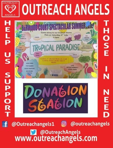 Looking for something to do? Come &amp; join the #outreachangels today supporting our local care home! There's loads to see and do so bring the whole family &amp; pop over to say Hi at our stall ❤ #helpthehomeless #outreach #donate #donationstation #birmingham