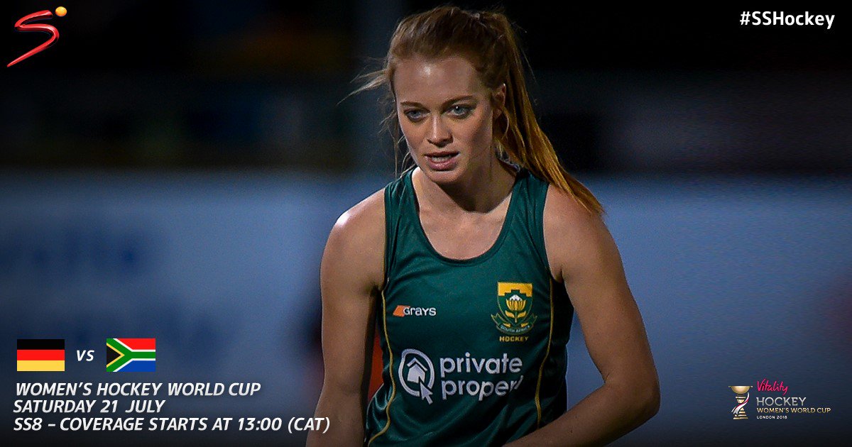 The South African women's hockey team gets their #HWC2018 campaign underway against world number six Germany.