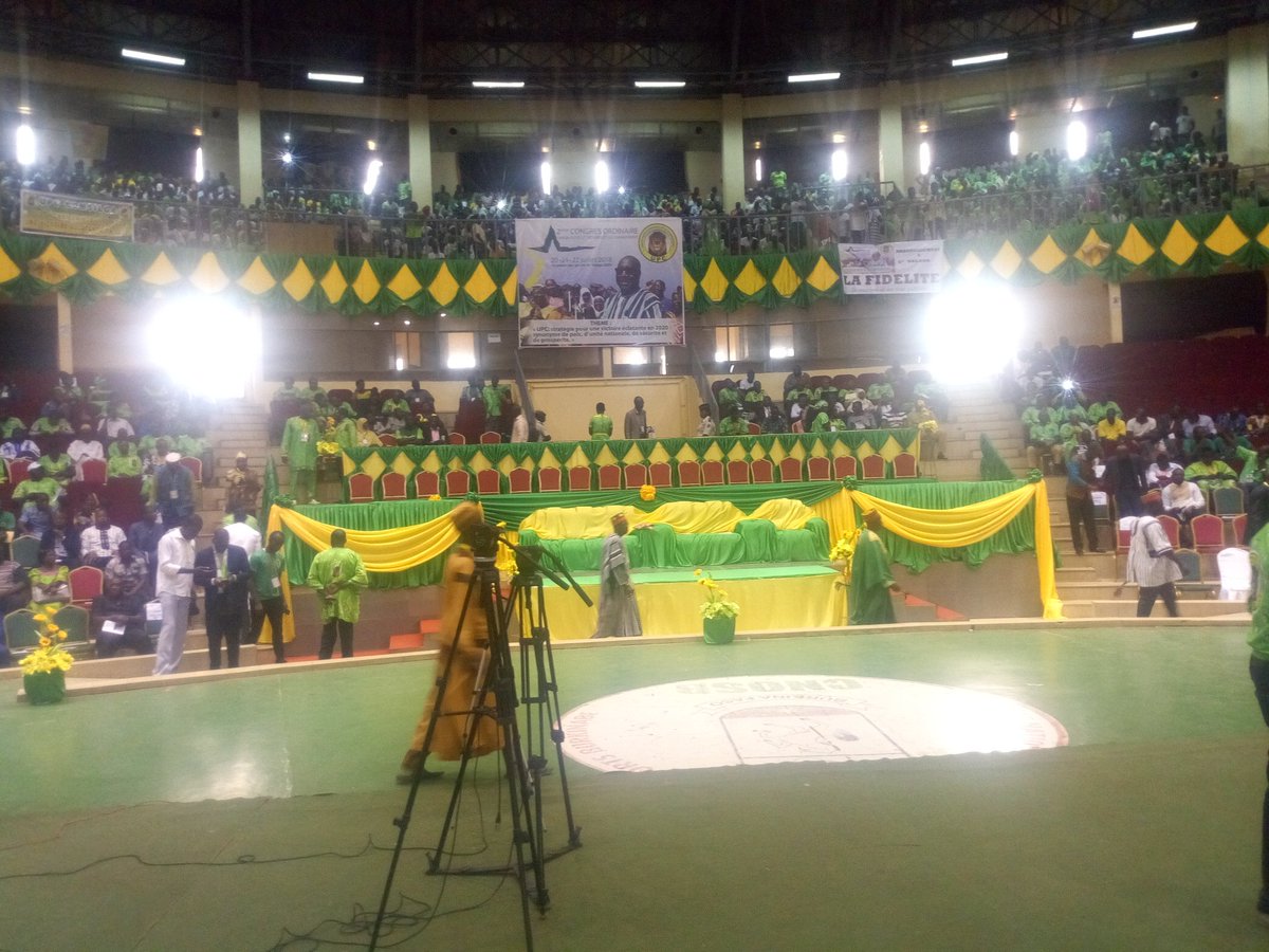 UPCVictoire's tweet photo. Quelques vues de la salle du Palais des sports de Ouaga 2000. #CongresUPC2018 #BurkinaFaso https://t.co/m9DrtkQgvx