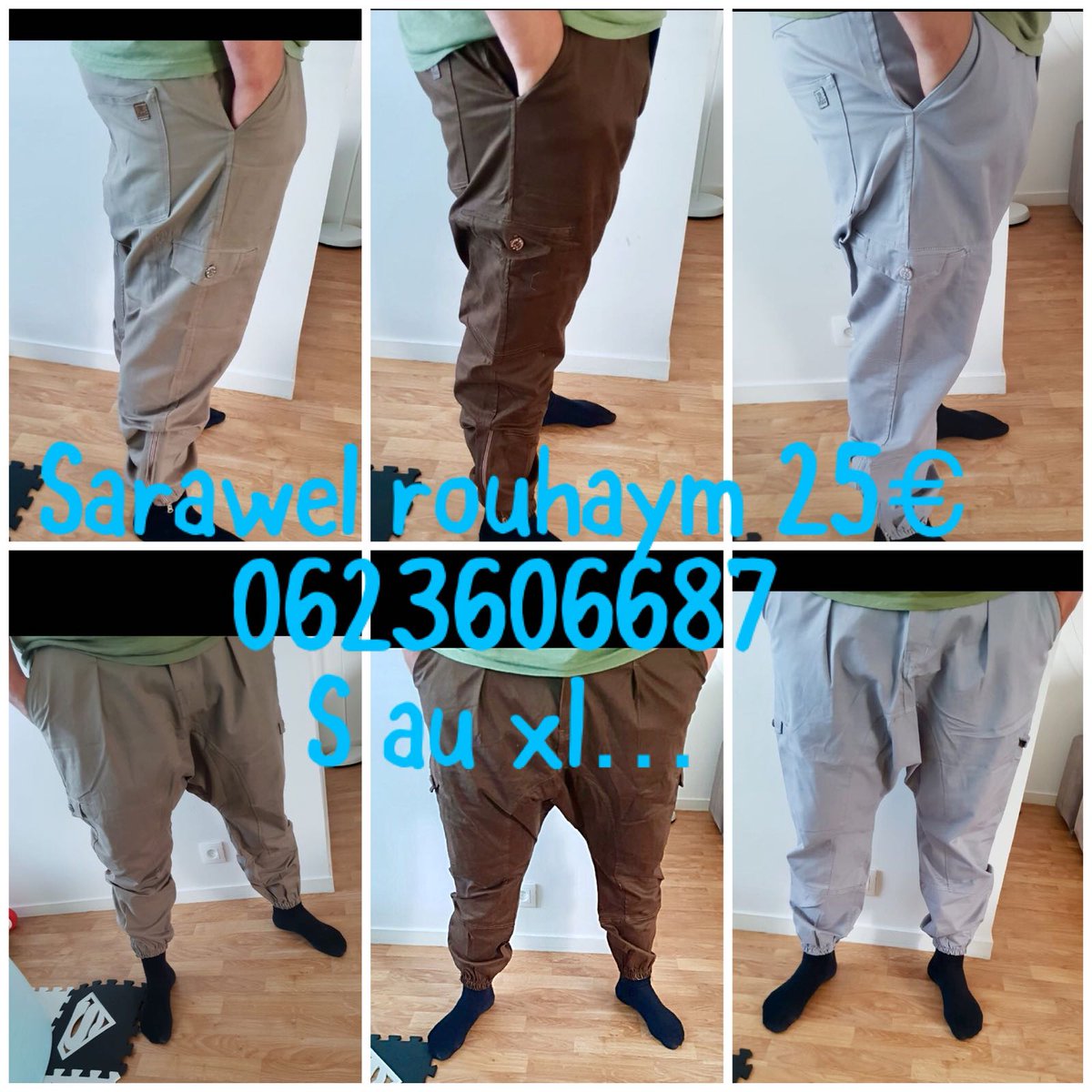 abouibrahim29's tweet photo. Sarwel Rouaym de qualité 25€ 
(boutique 39€ )du s au xl plusieurs couleurs disponibles modèle USUAL FEET  été 
Contactez elyes DE PARIS :0623606687  
MAIN PROPRE OU 
🚚possibilité livraison  dans toute la france  belgique....📦 🌐 https://t.co/dPSdMs3JUc