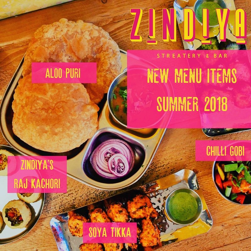 ZindiyaMoseley's tweet photo. Enjoy our New Menu this scorching weekend
#newmenu #newmenuitems #summermenu #soyatikka #chilligobi #aloopuri #vegan #indianstreetfood #streetfood #birminghamstreetfood #birminghamcafe #cafe #eatery #streatery #summertime #heatwave #britishsummertime #britishsummer #birmingham https://t.co/C1wKcuegRx