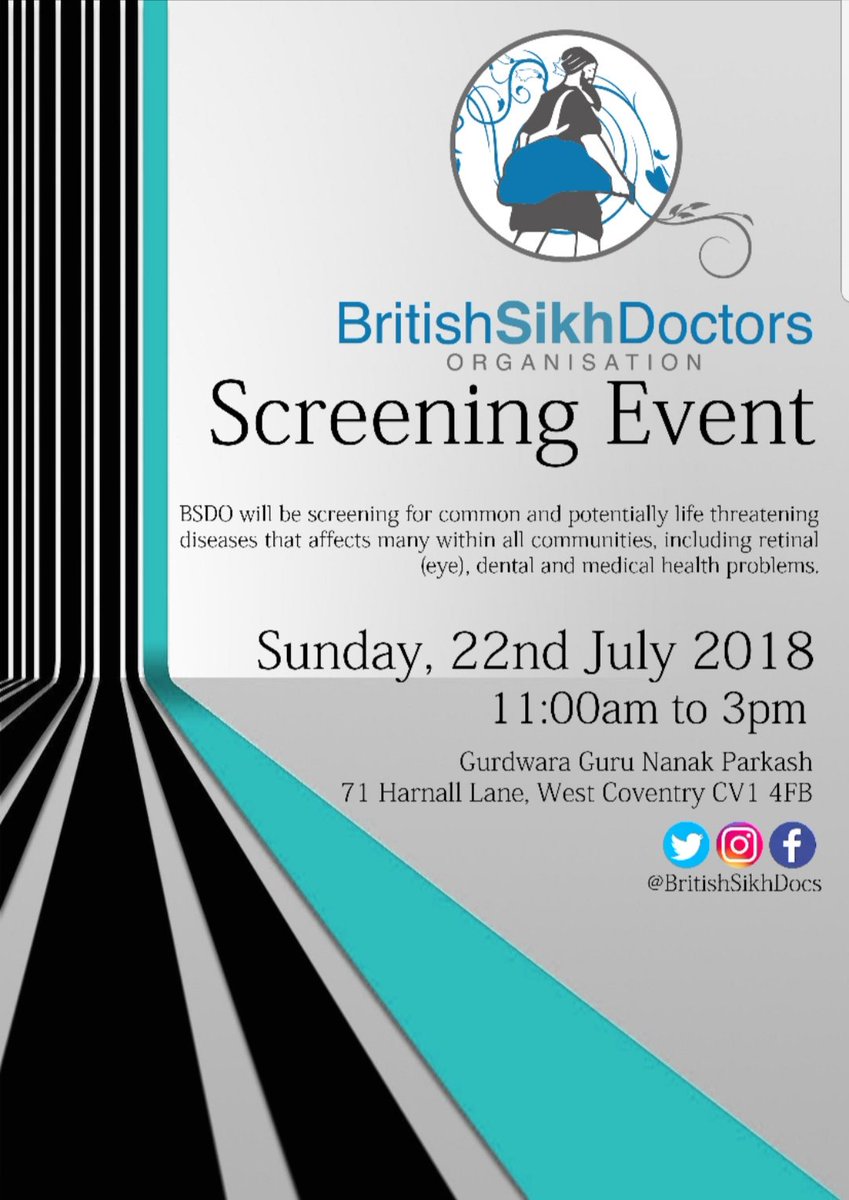 DrGSAlg's tweet photo. @BritishSikhDocs 3rd event of the year and many more to come. Well done to the sewadars. #HealthAwareness for all communities https://t.co/Ez7B99GLGW
