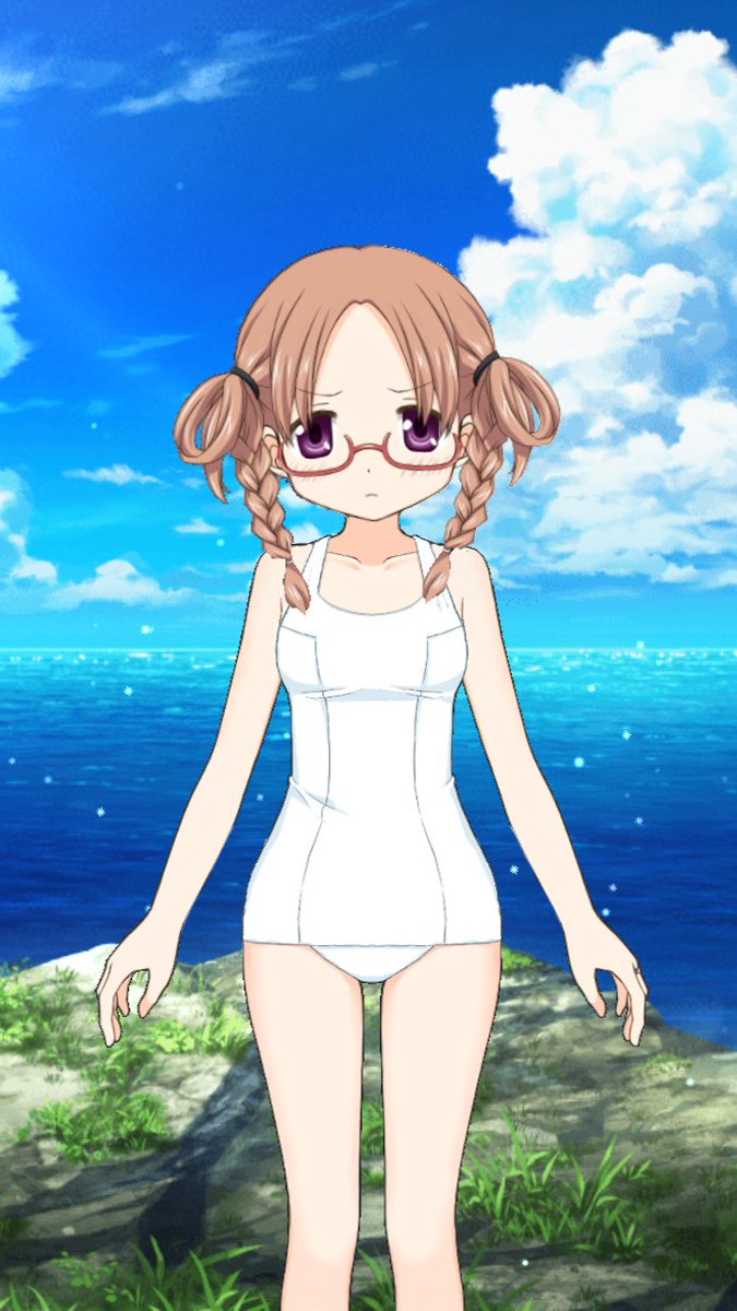 ギン ねむちゃんの白スク水もどき れんぱすの水着が白スクっぽいって感想を見てから 勢いで作ってしまった マギレコ