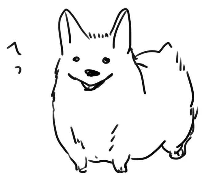 久々に時間のかかるもの描きたいので今日中には仕上げられませんがその代わりにっちもさっちもいかない時に描いたコーギーを置いておきます。 